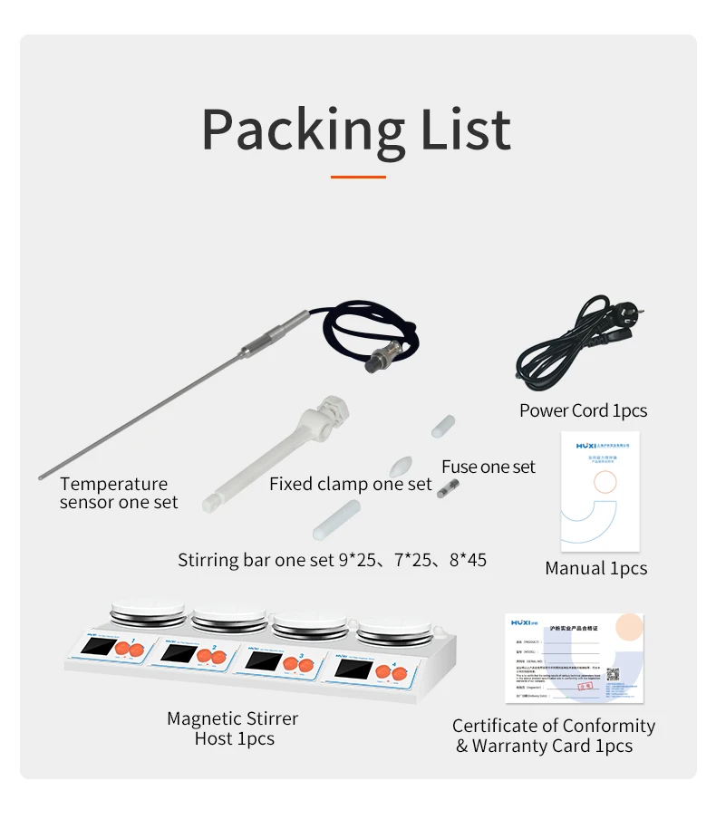 6-Digit Digital Double Row Hot Plate Magnetic Stirrer for Laboratory Heating Equipment