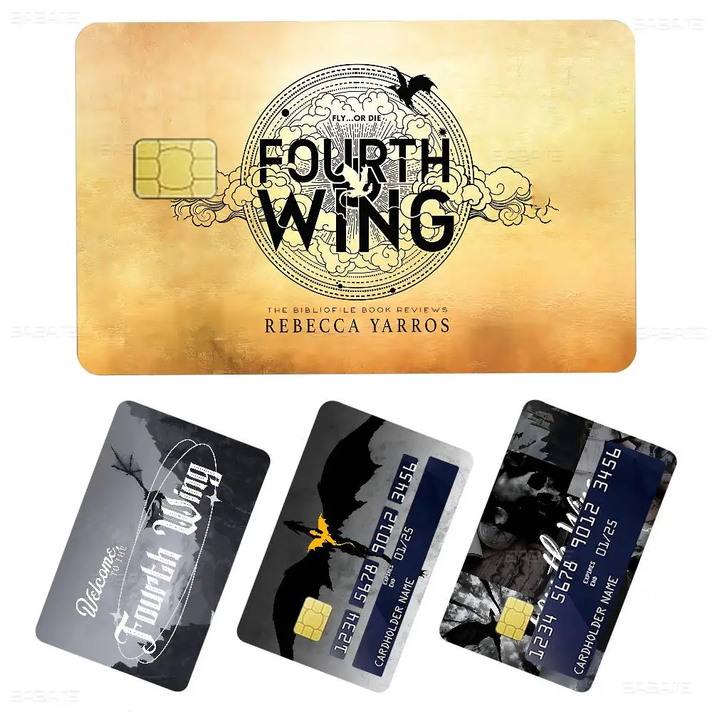 Novel F-Fourth W-Wing Anime Cartoon Bear Skin Sticker Film Tape Case for Big Credit Debit Card Front Side