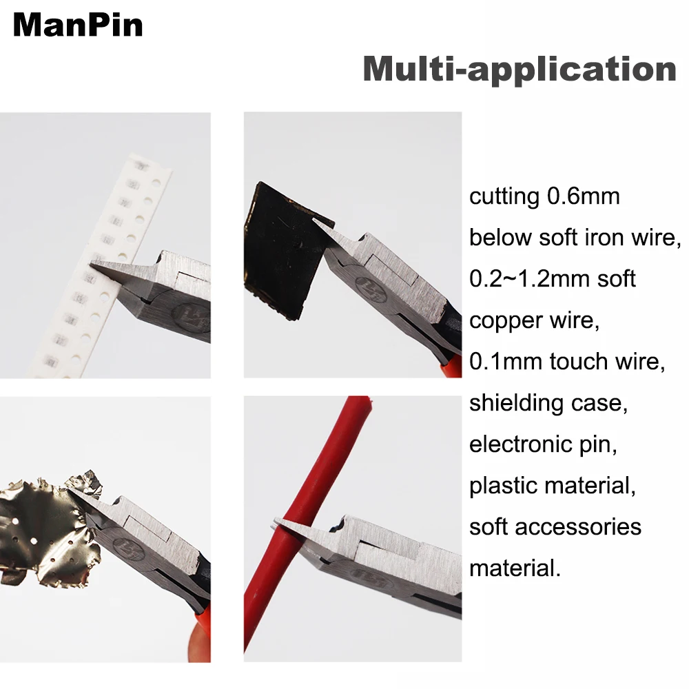 High Hard Carbon Steel Cutting Nippers Pliers Below 1.2mm Copper Wire 0.6mm Iron Line Plastic Jewelry Processing Phone Repair