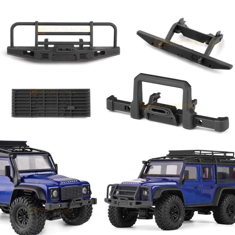 

CGRC 3D Printed Plastic Front/rear Bumpers and Grille Accessories for 1/18 RC Crawler Car Traxxas TRX4M Defender Upgrade Parts