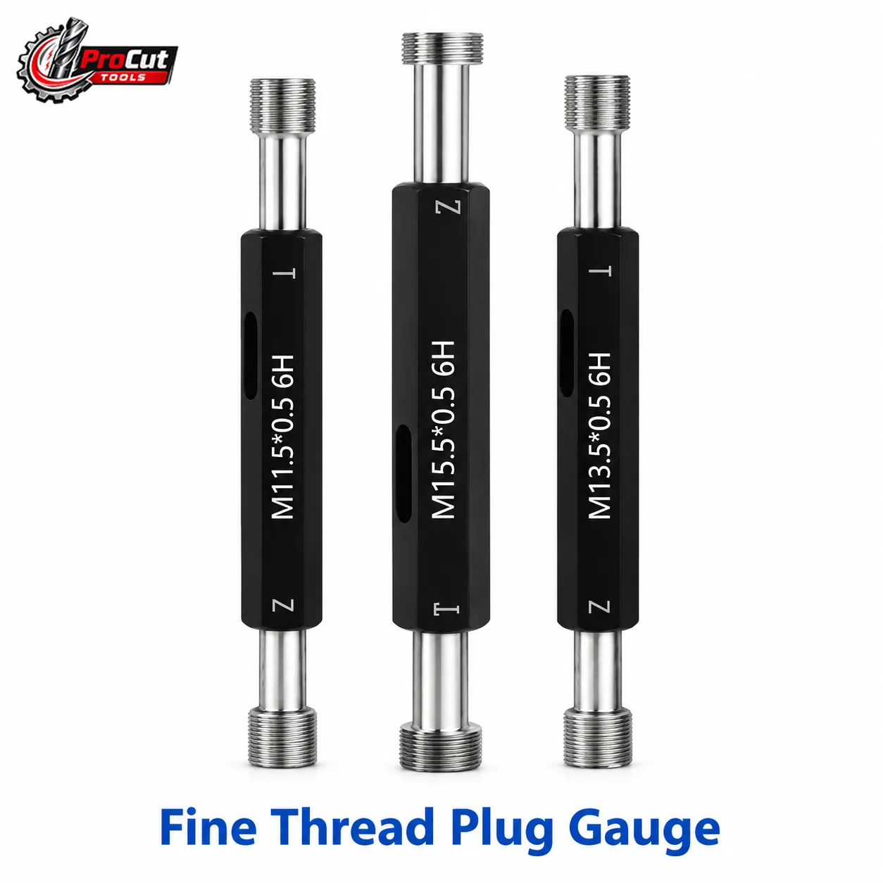 KRYOND Fine Thread Plug Gauge Ultra Fine Thread Ring Gauge Go No Go Thread Inspection Measuring Gauge