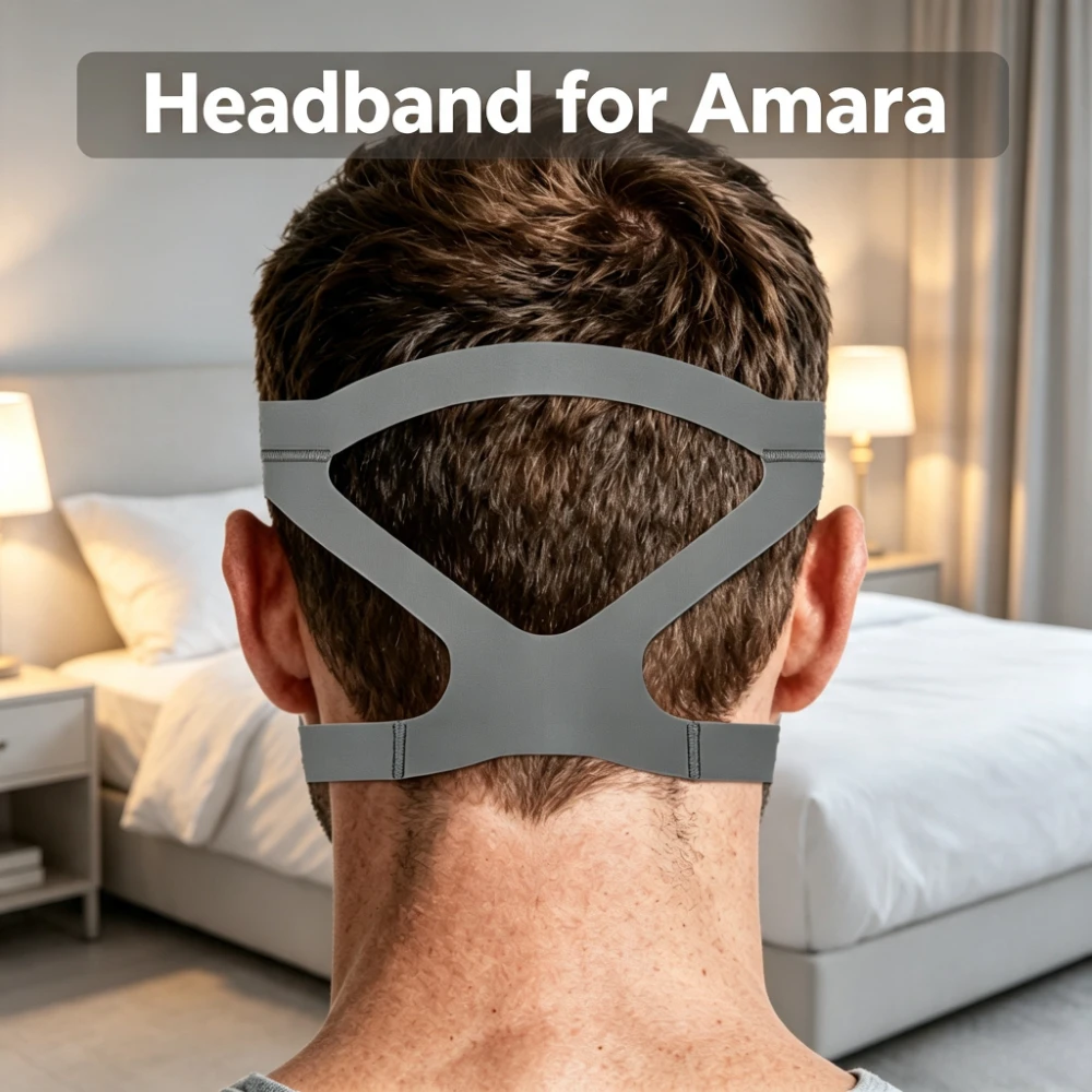 CPAP Headgear Strap Compatible with Amara , Soft Elastic Fabric Adjustable Replacement Headband for Amara Sleep Apnea Machine