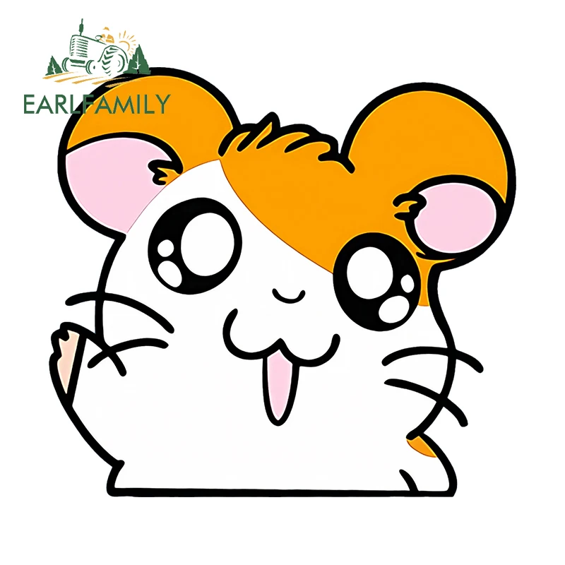 ملصق سيارة EARLFAMILY HAMTARO PEEKING ملصق تشيبي كبير الرأس للهامستر JDM صندوق أدوات نافذة زجاجية خلفية جرافيتي كرتونية لتصفيف السيارة #2