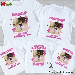 Family Birthday Shirt Matching Happy Birthday Girl Shirts Kids T Shirt Baby Girl Clothing 2023 Children Mom Daughter Daddy Photo