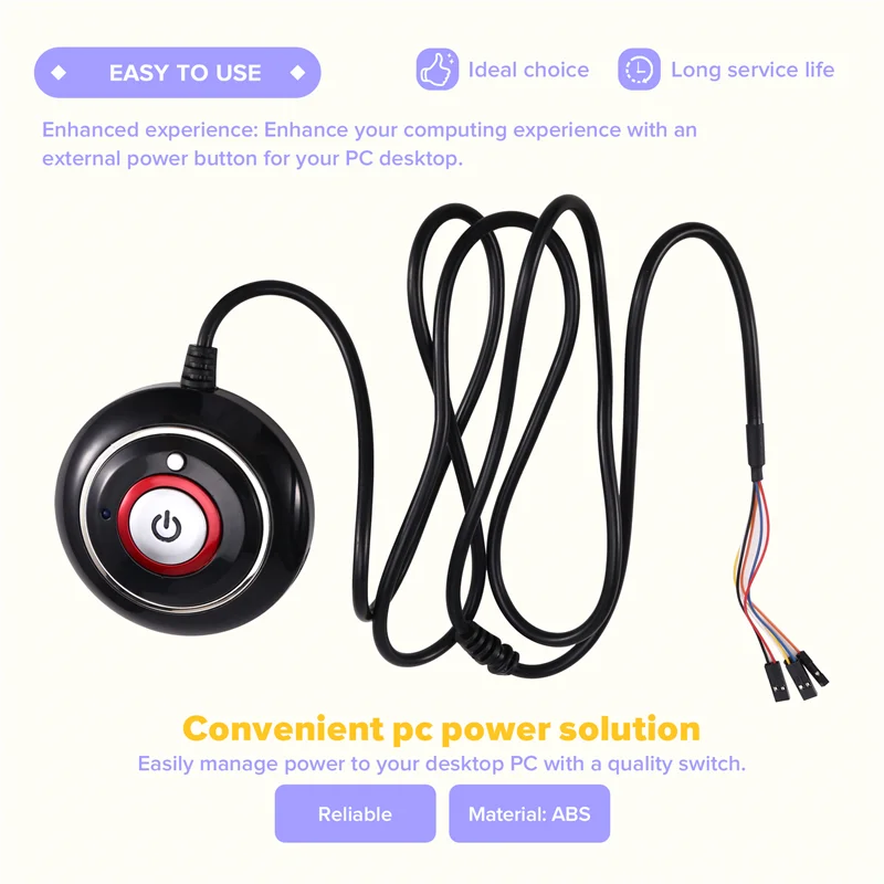 【VIP-Exklusiv!】Computer Desktop Switch Button Desktop Host Externe Startknopf Paste Typ Swich
