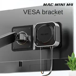 75*75/50*100 VESA Steel/Aluminum Alloy Mount Bracket For Mac Mini M4 Metal Under Desk Wall Holder Monitor Stand Heat Dissipation