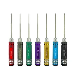 7pcs Colorful Hex Screwdriver Set Precision Repair Tools For Rc Car Models 0.9-3.0mm Hex Screwdriver Set Hand Tools Nutdrivers