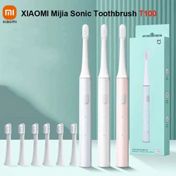 XIAOMI Mijia T100 Electric Toothbrush, IPX7 Waterproof Rechargeable Ultrasonic Tooth Brush 2 Modes Lightweight Long Battery Life