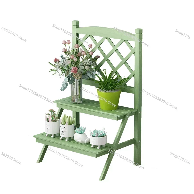

Nordic Solid Wood Multi-Layer Flower Shelf, Balcony Indoor Decorative Succulent Plant Stand, Living Room Floor Jardiniere