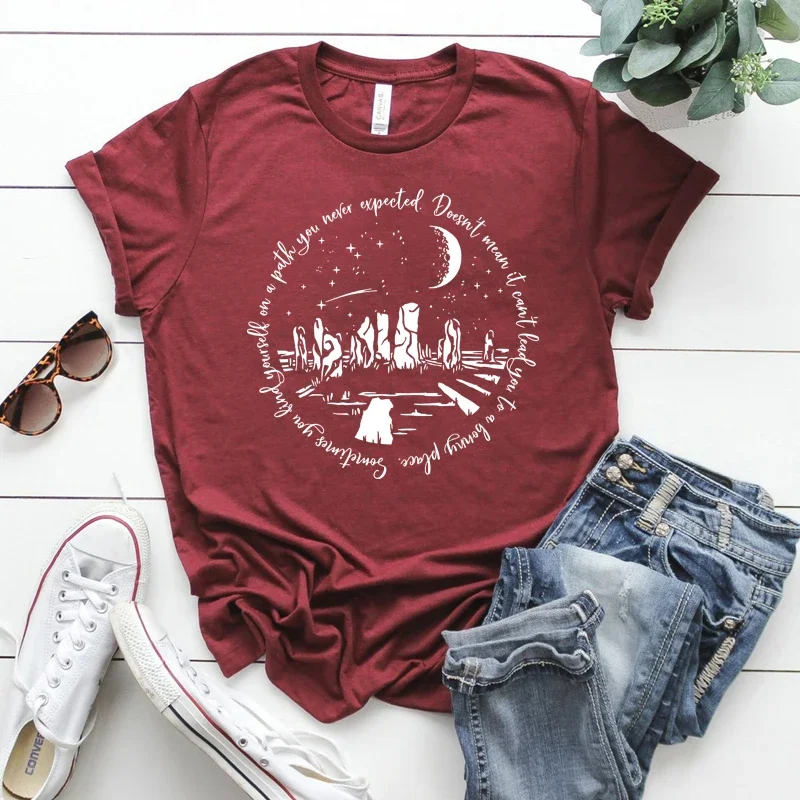 You Find Yourself on A Path You Never Expected Shirt Funny Outlander T-shirt Wanderlust Quote Shirt Callanish Stones Graphic Tee