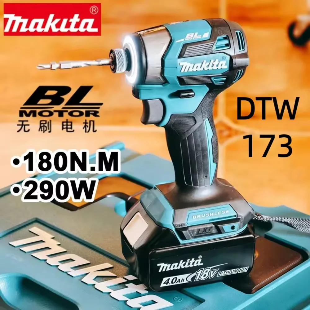 

Бесщеточная ударная дрель-шуруповерт Makita DTD173 2026 года, 180 Н·м, электрическая ручная отвертка, многофункциональный инструмент для аккумулятора 18В