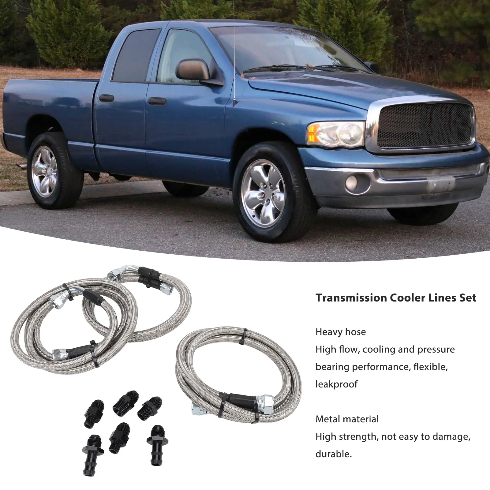 

Комплект линий охлаждения трансмиссии автомобиля, сверхмощные шланги охлаждения трансмиссии для 2500 3500 5,9 л 1996–2002 гг. с трансмиссией 47RE