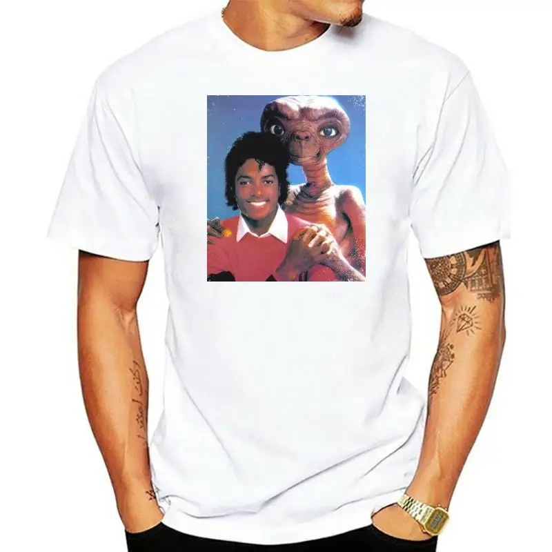 

Michael Jackson & E.T Classic Retro Music Thriller Vintage T-Shirt Up To XXL