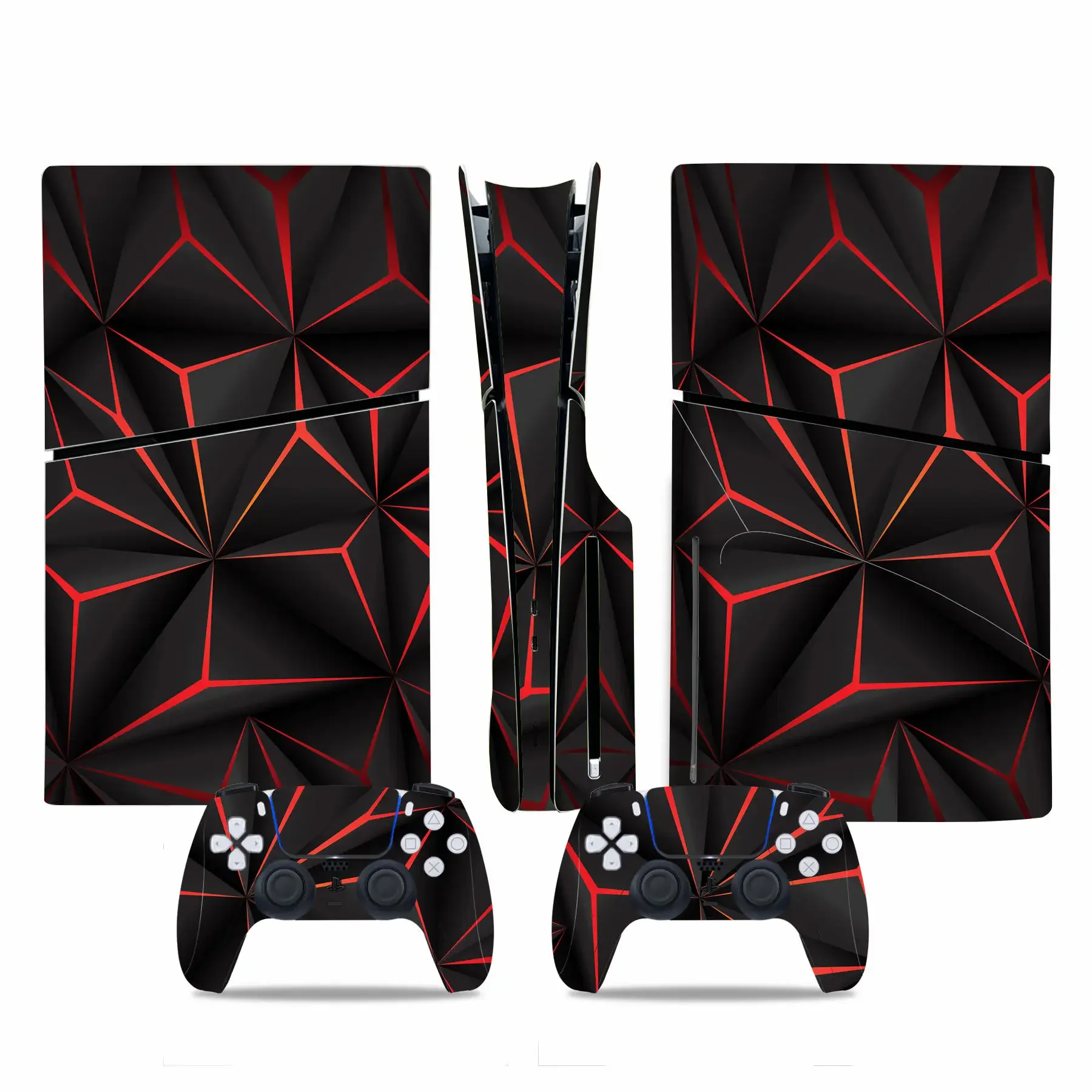 for PS5 Slim Disc Skin Sticker Decal Cover for Console and 2 Controllers New PS5 Slim Disk Skin Vinyl