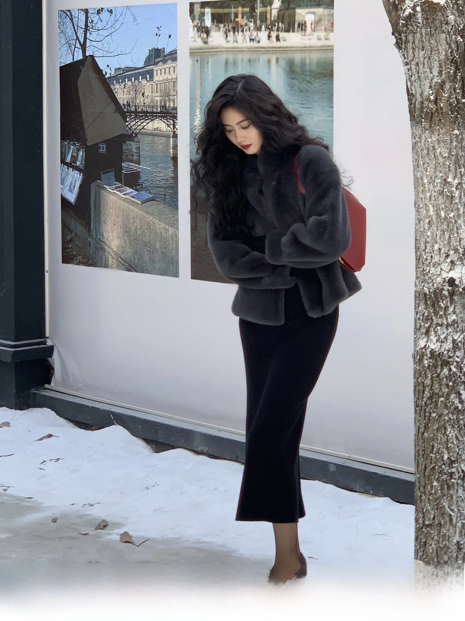 

Женская модная зимняя верхняя одежда из экологически чистой синтетической кожи Ele ort ey Fur Jaet от TAIYANG