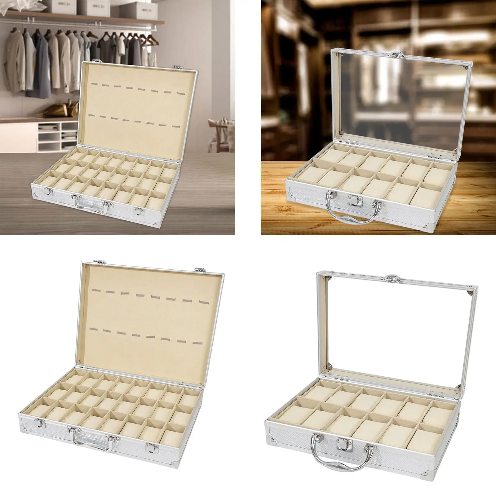 حقيبة حمل للساعة، منظم محمول، حامل مدمج، صندوق ساعة فاخر للرجال، عرض لهواة جمع الزوج والأب