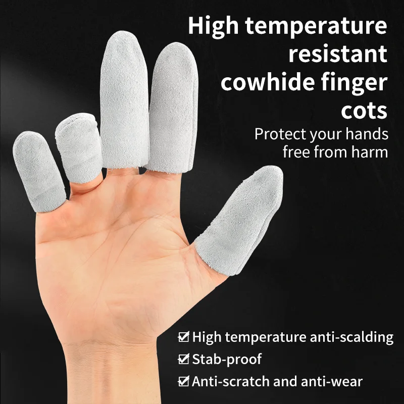 LUXIANZI Anti-scalding Welding Finger Cots For Hand Sewing Sanding Welders Repair High Temperature Thumb Protector Sleeve Cover