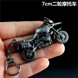 Cute Imitation Motorcycle Keychain Creative Mini Metal Model Pendant Fashion Car Key Holder Accessories