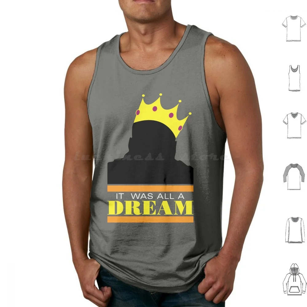 It Was All A Dream Tank Tops Print Cotton Hip Hop Rap Rapper Hip Hop Head Real Hip Hop Old School Old School Hip Hop