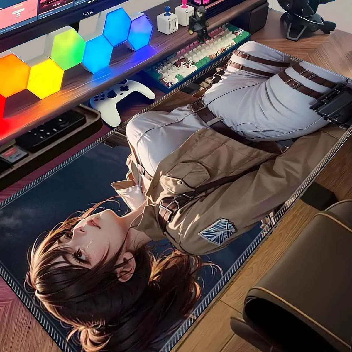 

Large Mouse Pad Attack on Titan Mouse Pad XXL Sasha Braus Gamer Keyboard Desk Mat Non-Slip Anime Waifu Mousepad Desk Mice Mat