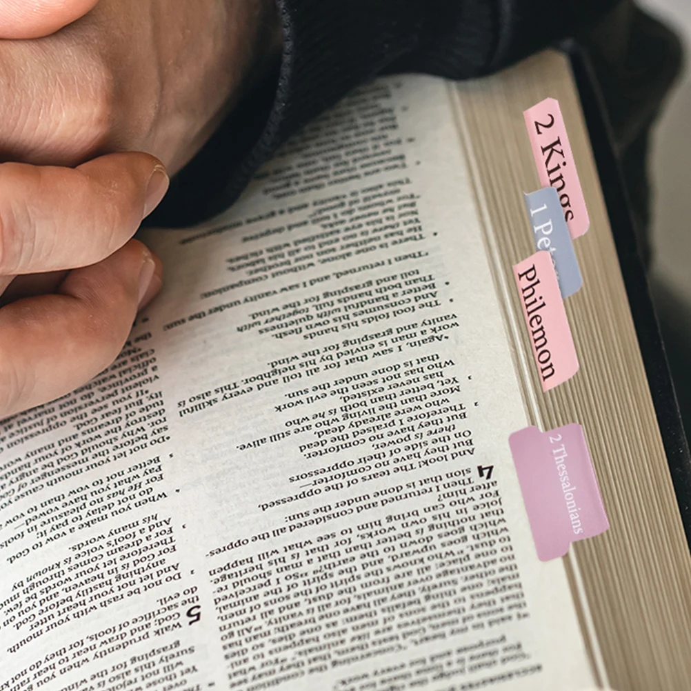 

Bible Index Tabs 10 Sheets Paper Markers Coated Study Supplies Page Tags Accessories Women Men Notebook