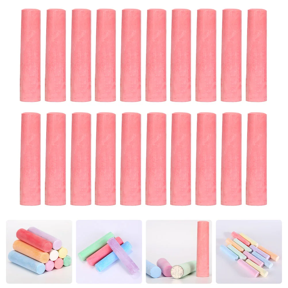 20 Pcs Chalk Pastel Pencils Teaching Supplies Practical Chalks Chalkboard Dustless Drawing Child