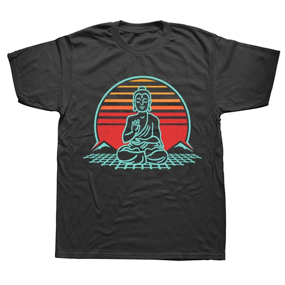 Streetwear abbigliamento uomo Bodhnath Temple Eyes magliette devititi so di Buddha Tee top girocollo manica corta Tshirt