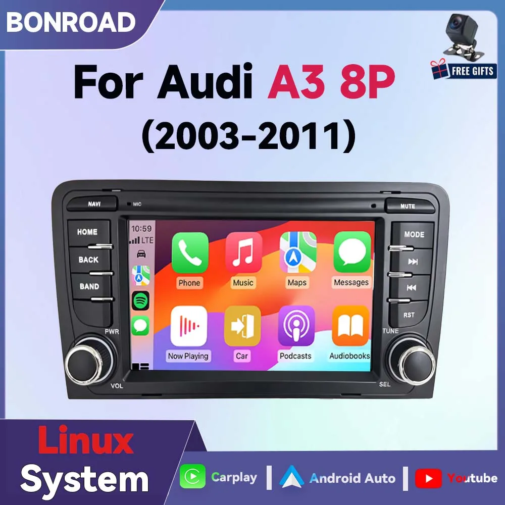 Brezžični samogled Android avtoradio 7" za Audi A3