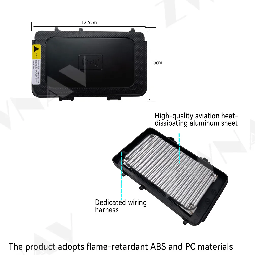 For VW Phideon 16-21/Teramont 17-20/T-Roc 18-21/Passat19-21/Weilan 20/Tayron X20/Taoying 20-21 Center Console Charging Pad Car