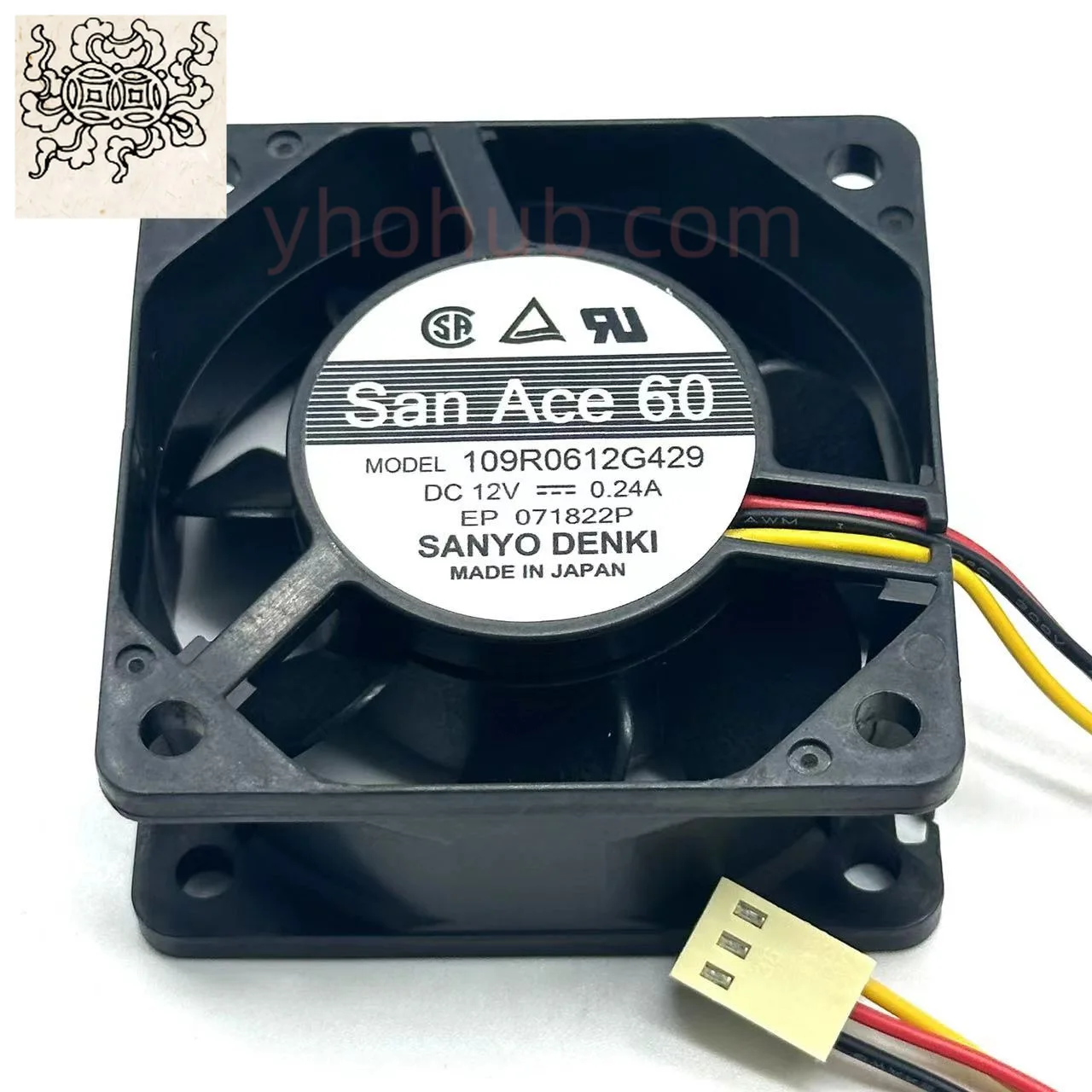 

Ltsf For Sanyo Denki 109R0612G429 DC 12V 0.24A 60x60x25mm 3-Wire Server Cooling Fan