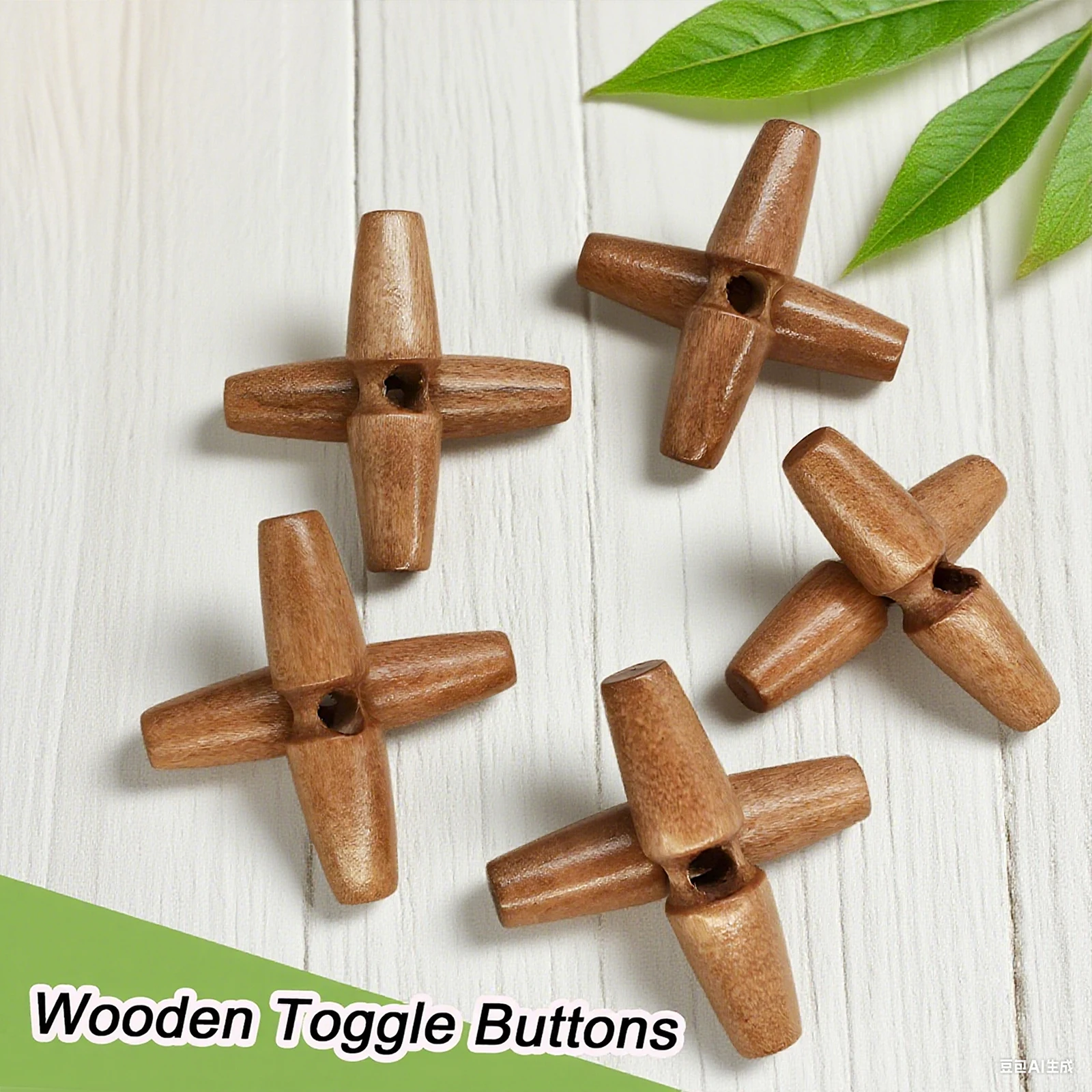 10 قطعة أزرار تبديل الخشب الطبيعي للمعاطف والسترات ، أزرار خياطة كلاسيكية بإبزيم بفتحة كبيرة ، إكسسوارات الملابس اليدوية