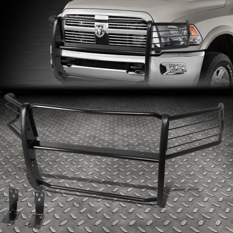 US FOR 10-18 DODGE RAM 2500 3500 BLACK MILD STEEL FRONT BUMPER BRUSH GRILLE GUARD