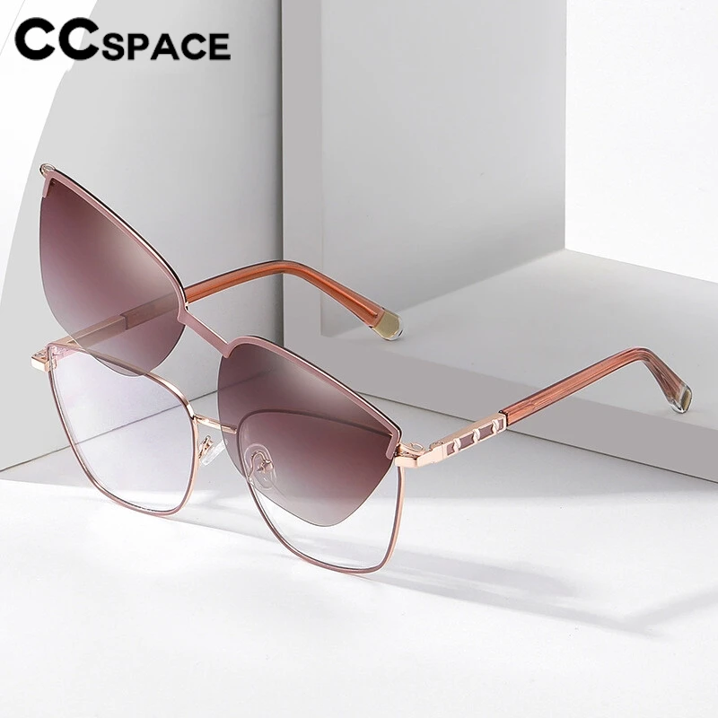 النساء مكافحة نظارات الضوء الأزرق إطارات الاستقطاب مشبك مغناطيسي السيدات الكمبيوتر النظارات القراءة قصر النظر العدسات البصرية 0.5 1.0 #3