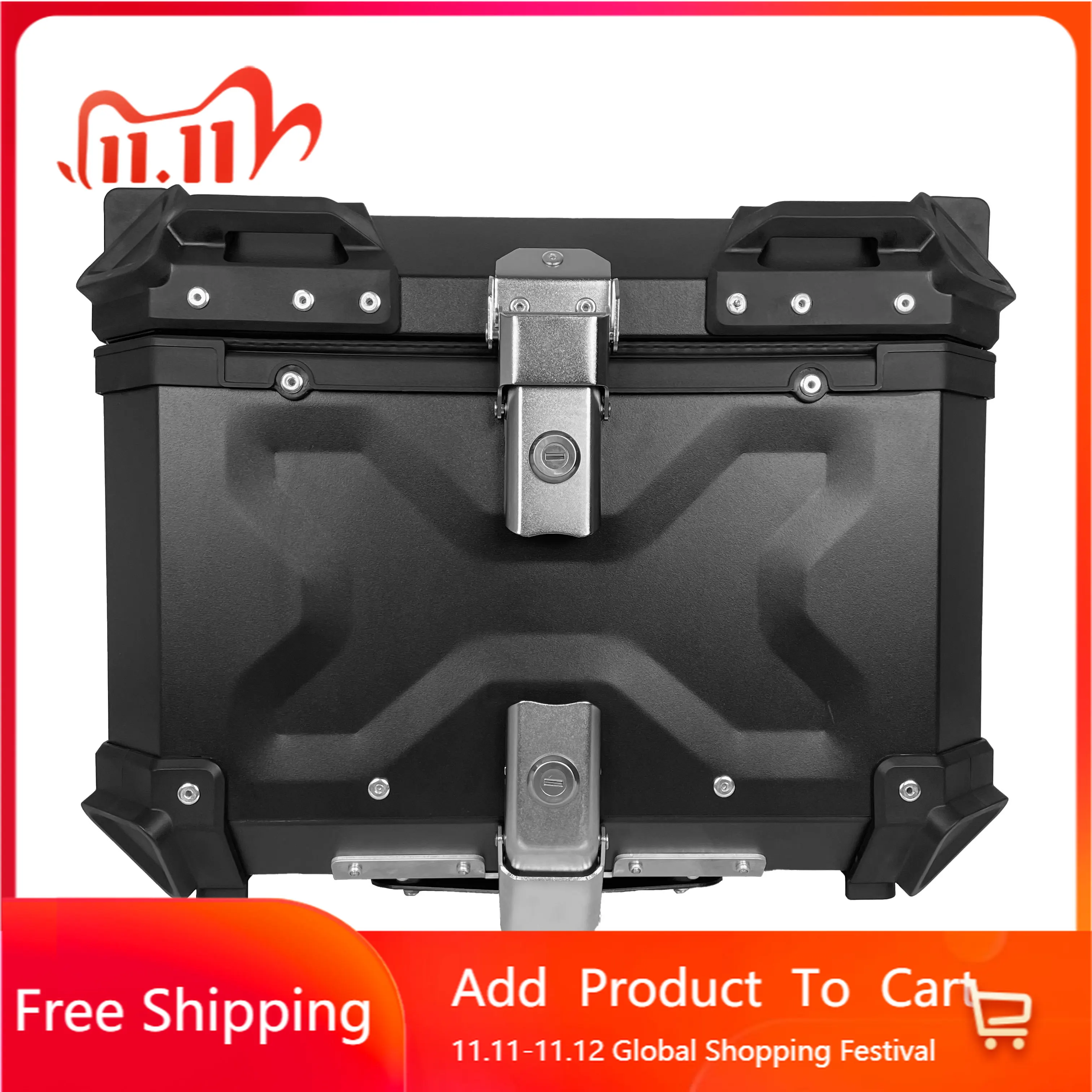 STLF Chasing Factory X Series Black Tail Boxes for Motorcycles Adventure Riding Aluminium Top case
