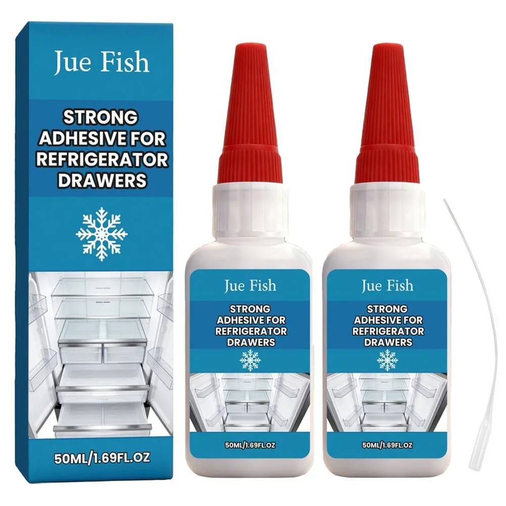 Fridge Drawer Repair Adhesive No Nail Strong Bond Instant Fix Transparent Waterproof Household Freezer Interior Parts Glue 2026