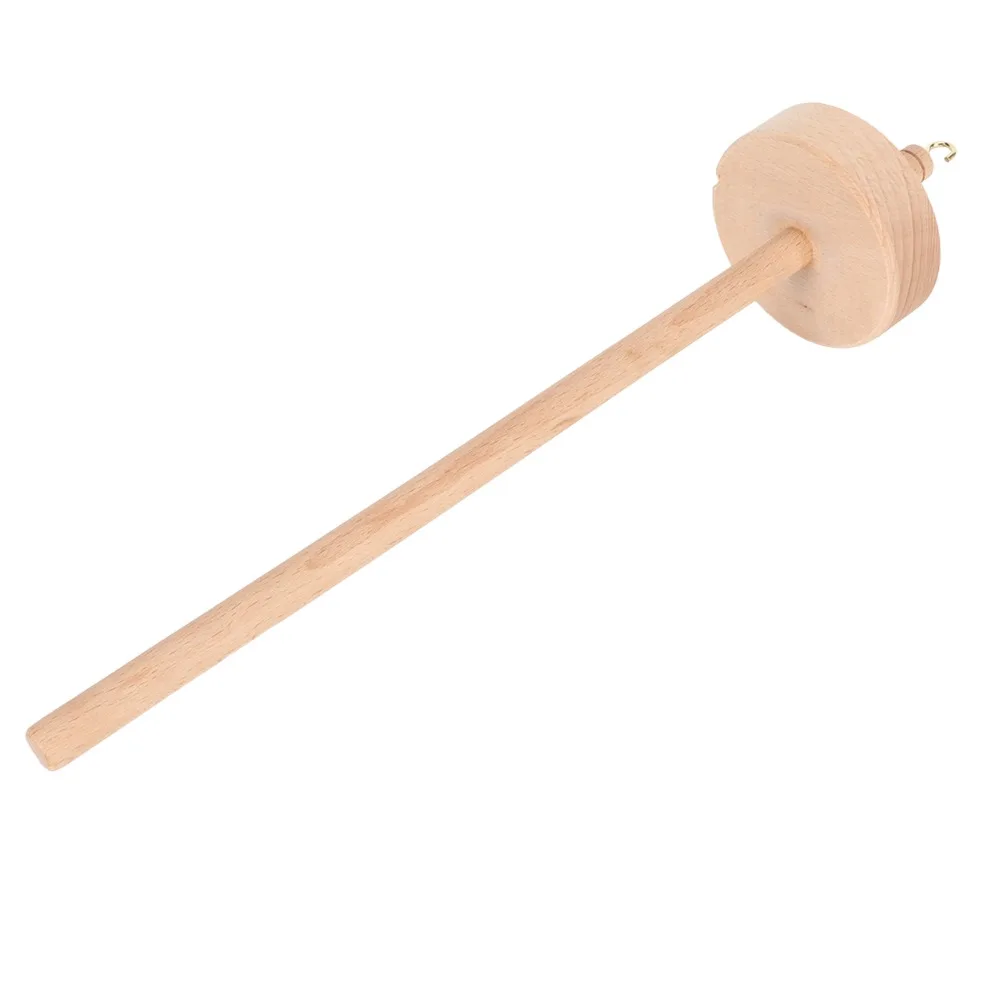 Premium Artisan Carved Drop Spindle Solid Wood Comfortable Touch Yarn Spinning Tool Top Whorl Spindle For Spinning Enthusiasts