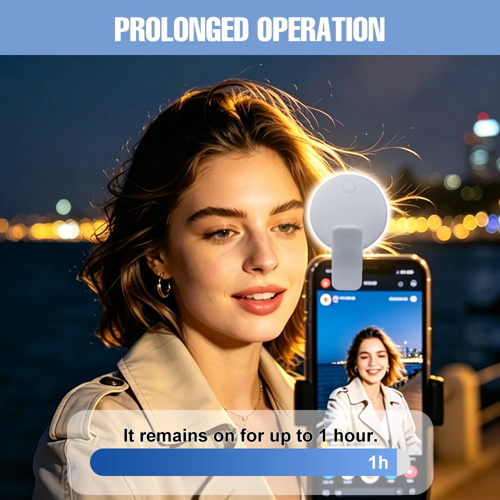 Portable Mobile Phone Clip Fill Light Makeup Selfie Lamp USB Charging High Brightness For Live Streaming Makeup Vlog Shooting