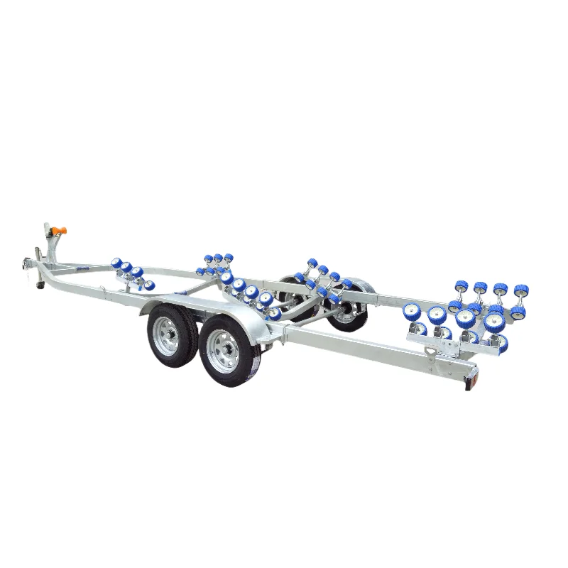 High Quality Hot-Dip Galvanized Marine Boat Trailers Made in China Dual-axle Customizable 2500kg Load Capacity 9.1m