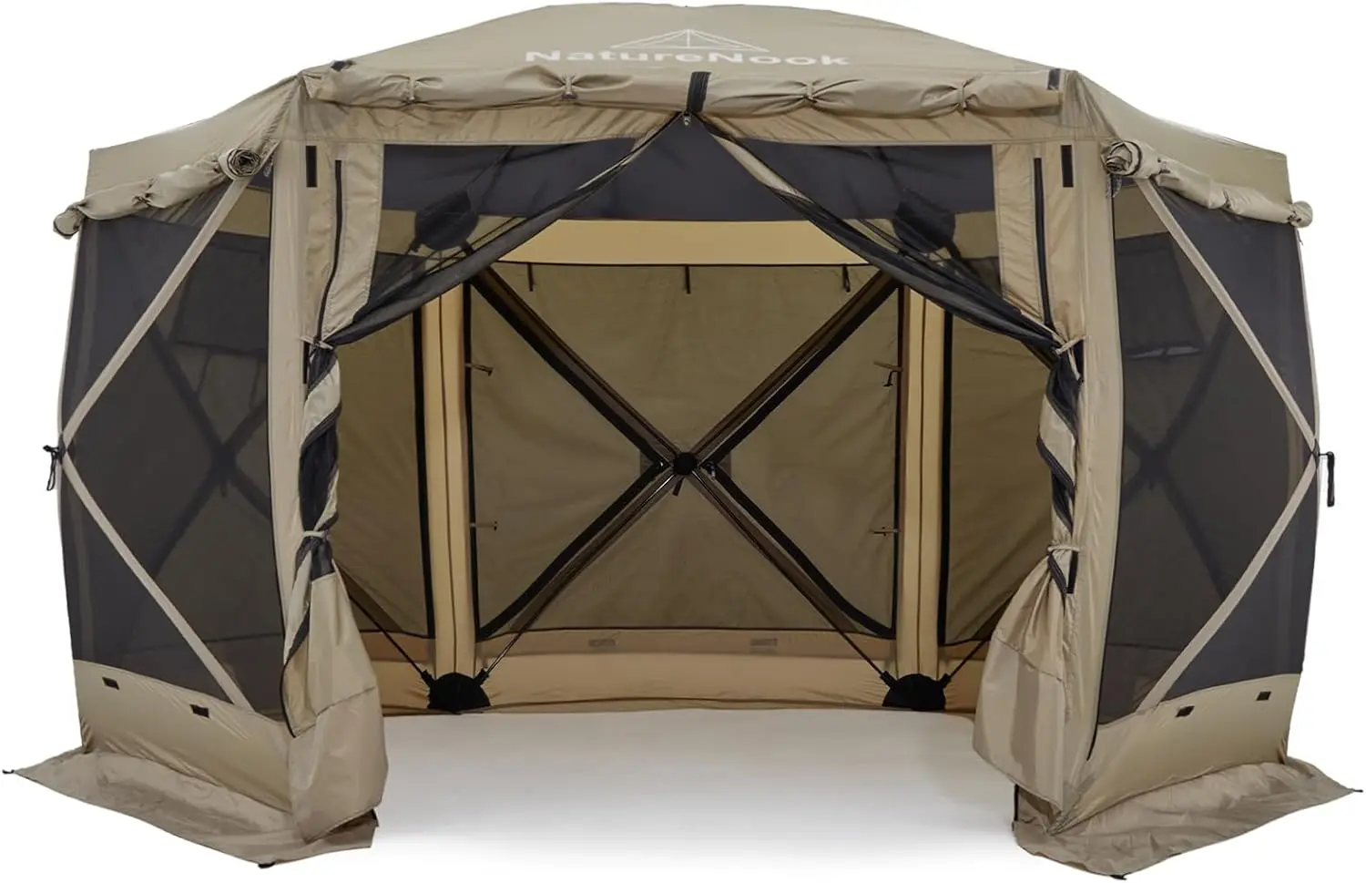 

Gazebo Pop up Canopy Tent for Camping 12x12 FT Screen Tent Outdoor Shade Portable Canopy with Awnings Outdoor Patio Screen House