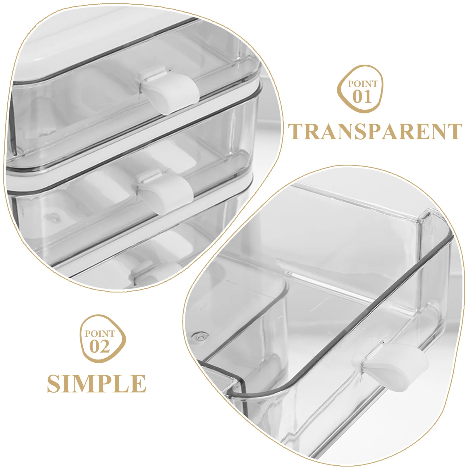 

4 Layer Drawer Storage Box Transparent Desktop ganizers Plastic Mini Cabinet Stationery Office Multifunctional