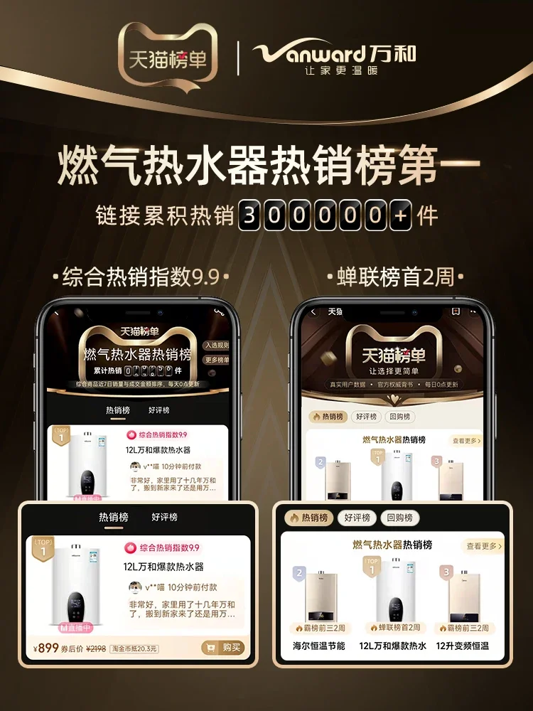 Wanheda Gas Boiler Huishoudelijk Bad Aardgas Vloeibaar Gas 13 Liter Constante Temperatuur Sterke Uitlaat