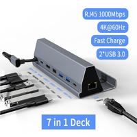 5 In 1 Docking Station TV Base Stand For Steam Deck Holder Dock 4k60hz Expansion USB Type-c Charger For Steam Deck Game Console