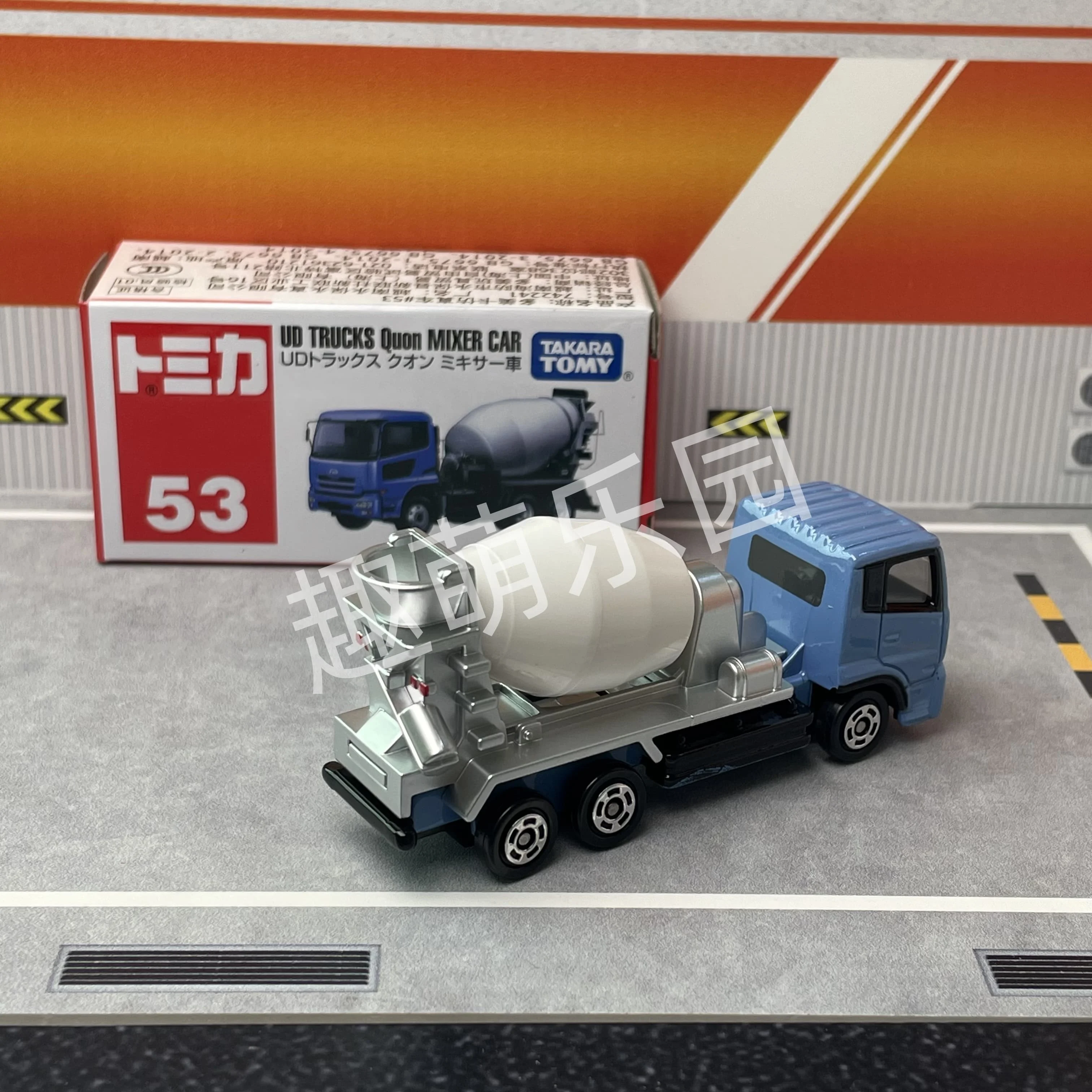 TAKARA TOMY Tomica NR 53 1X Nissan Diesel Quon Cement Mixer Auto Legering Speelgoed Motorvoertuig Diecast Metalen Model voor Kinderen