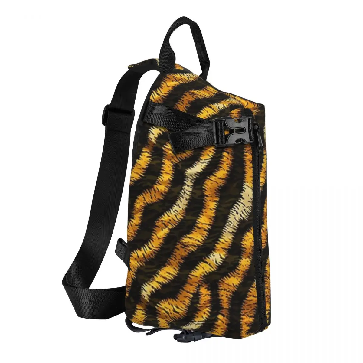 Tiger Stripe Camouflage Military Camo Chest Bag Men Sling Crossbody Backpack Chest Bag Traveling Hiking Daypack Shoulder Bag