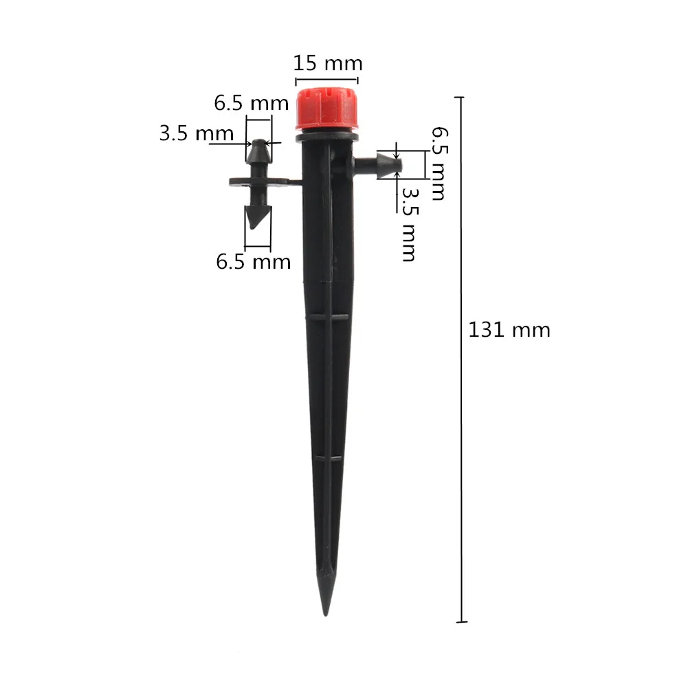 25Pcs 13cm Red 8-Hole 360 Degree Adjustable Dripper Sprinkler Nozzle Drip Irrigation For Greenhouse Garden Watering System