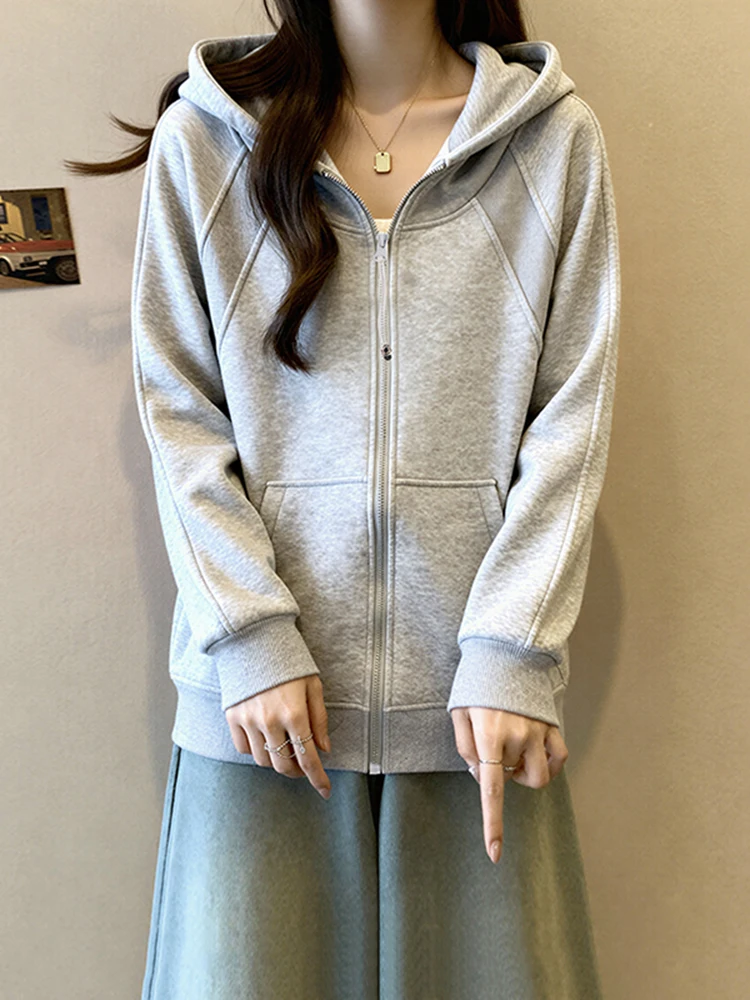 

Худи оверсайз с капюшоном для женщин, весенняя модная свободная универсальная верхняя одежда, высококачественный материал, повседневный стиль