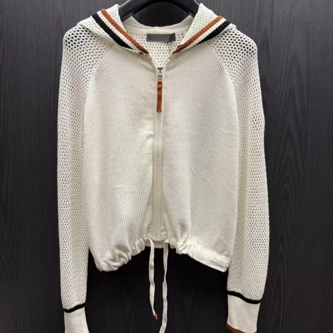 Women's Golf Jacket 2026 Fall New Korean Style Long Sleeve Hooded Zip Stand Collar Breathable UV Protection Outdoor Casual Soft