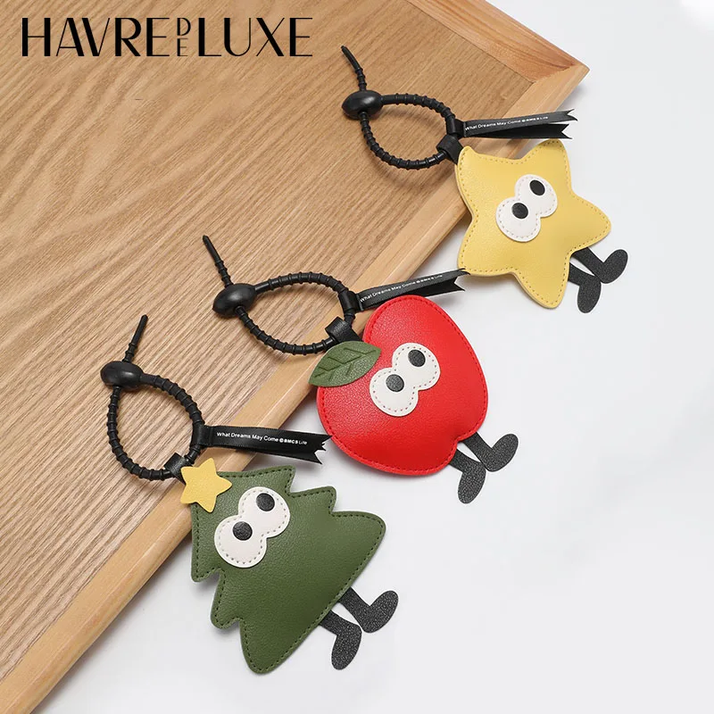 Christmas Charm Cute Christmas Tree Apple Bag Pendant Plush Charm Car Charm Gift Keychain Bag Accessories