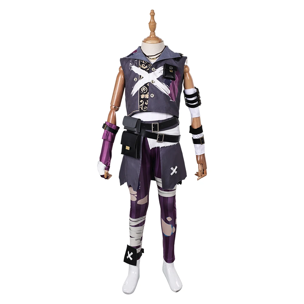 Kids Arcane Isha Cosplay Costume Set - alternate angle