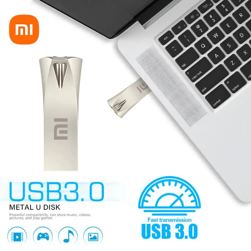 Xiaomi 1TB Usb 3.0 USB Flash Drive Metal High-Speed Pen Drive 2TB 512GB Waterproof Type-C Usb PenDrive For PC Storage Devices